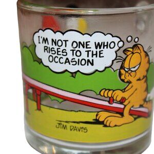 Garfield McDonald's Glass Mug I AM NOT ONE WHO RISES TO THE OCCASION 1980